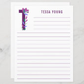 Abstraktes Blumenpapier (Vorne/Hinten)