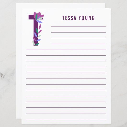 Abstraktes Blumenpapier (Vorne/Hinten)