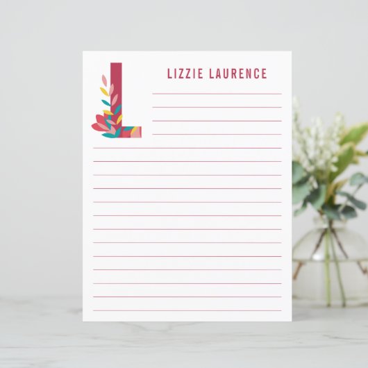 Abstraktes Blumenpapier (Stehend Vorderseite)