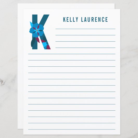 Abstraktes Blumenpapier (Vorne/Hinten)