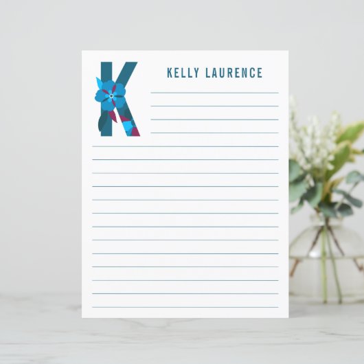 Abstraktes Blumenpapier (Stehend Vorderseite)