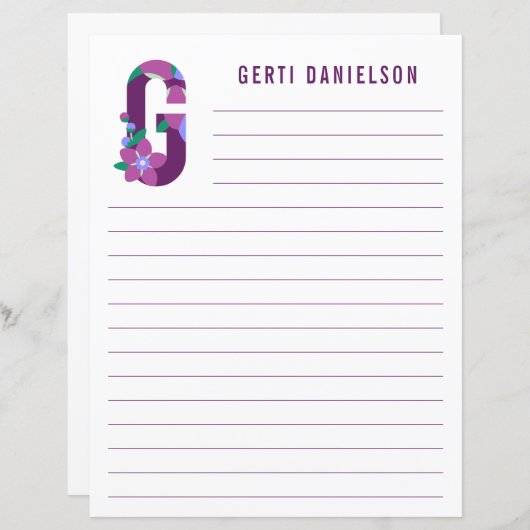 Abstraktes Blumenpapier (Vorne/Hinten)