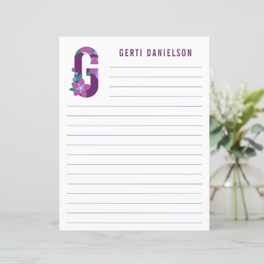 Abstraktes Blumenpapier (Stehend Vorderseite)