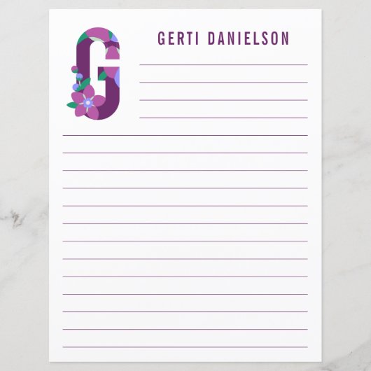 Abstraktes Blumenpapier (Vorderseite)