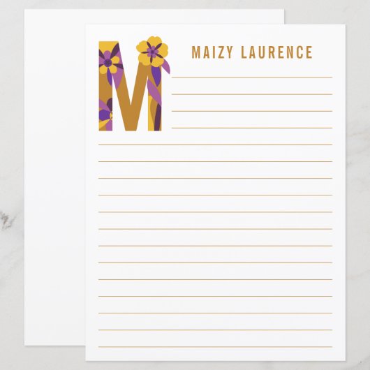 Abstraktes Blumenpapier (Vorne/Hinten)