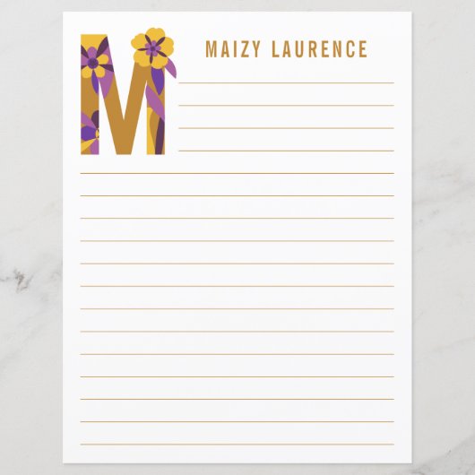 Abstraktes Blumenpapier (Vorderseite)