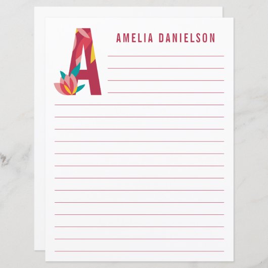 Abstraktes Blumenpapier (Vorne/Hinten)