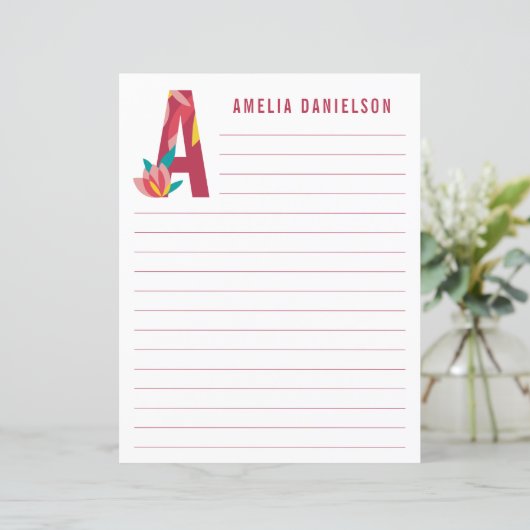 Abstraktes Blumenpapier (Stehend Vorderseite)