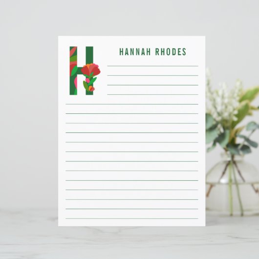 Abstraktes Blumenpapier (Stehend Vorderseite)