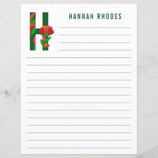 Abstraktes Blumenpapier (Vorderseite)