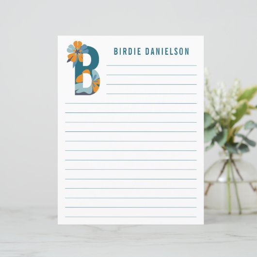 Abstraktes Blumenpapier (Stehend Vorderseite)