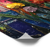 Abstraktes Blumenposter Poster (Ecke)