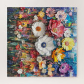 Abstraktes Blumenpuzzle Puzzle (Horizontal)