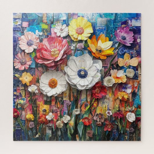 Abstraktes Blumenpuzzle Puzzle (Vertikal)