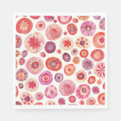 Abstraktes Blumenrosa Serviette (Vorderseite)