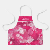 Abstraktes Blumenrosa und weiße, personalisierte M Schürze (Vorderseite)