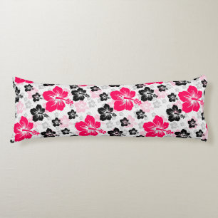 Abstraktes Blumenrot Schwarz-weiß Seitenschläferkissen