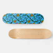 Abstraktes Blumenskateboard Skateboard (Horizontal)