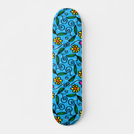 Abstraktes Blumenskateboard Skateboard