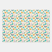 Abstraktes Blumenverpackungspapier Geschenkpapier Set (Vorderseite)