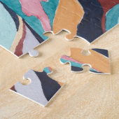 Abstraktes Blumenwasser Wasserfarben Kunst, Dichtu Puzzle (Seite)