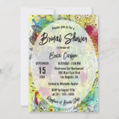 Abstraktes Blumenwasser Wasserfarben Linie Art Bra Einladung (Vorderseite)