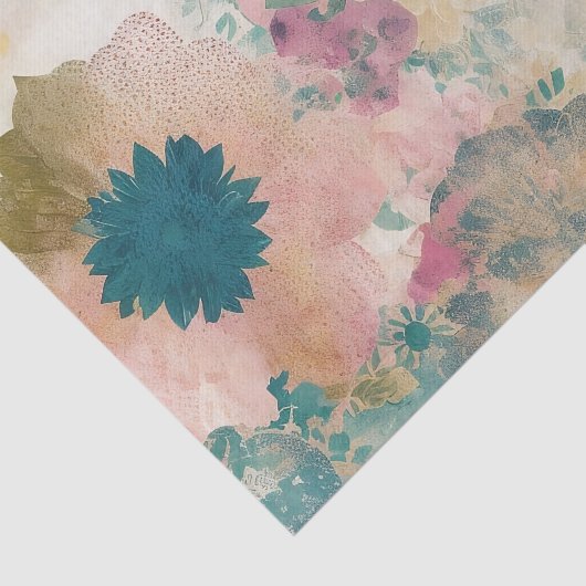 Abstraktes Blumenzapier Seidenpapier (Ausschnitt)