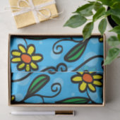 Abstraktes Blumenzapier Seidenpapier (Geschenk)