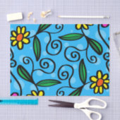 Abstraktes Blumenzapier Seidenpapier (Handwerk)