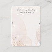 Abstraktes Blush Gold Aquarellfarbendisplay Visitenkarte (Vorderseite)