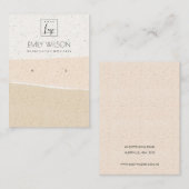 ABSTRAKTES BLUSH KERAMIK WAVES EARRING DISPLAY LOG VISITENKARTE (Vorne/Hinten)