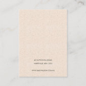 ABSTRAKTES BLUSH KERAMIK WAVES NECKLACE DISPLAY LO VISITENKARTE (Rückseite)