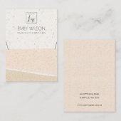 ABSTRAKTES BLUSH KERAMIK WAVES NECKLACE DISPLAY LO VISITENKARTE (Vorne/Hinten)