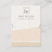 ABSTRAKTES BLUSH KERAMIK WAVES NECKLACE DISPLAY LO VISITENKARTE (Vorderseite)