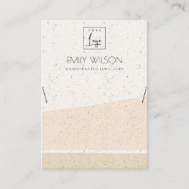 ABSTRAKTES BLUSH KERAMIK WAVES NECKLACE DISPLAY LO VISITENKARTE