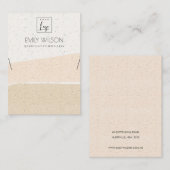 ABSTRAKTES BLUSH KERAMIK WAVES NECKLACE DISPLAY LO VISITENKARTE (Vorne/Hinten)