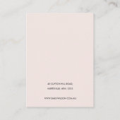 ABSTRAKTES BLUSH PINK KERAMIK ERRING DISPLAY LOGO VISITENKARTE (Rückseite)