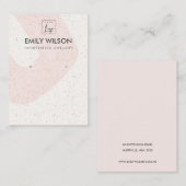 ABSTRAKTES BLUSH PINK KERAMIK ERRING DISPLAY LOGO VISITENKARTE (Vorne/Hinten)