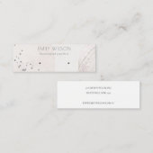 Abstraktes Blush Watercolor Silver Earring Display Mini Visitenkarte (Vorne/Hinten)