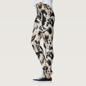 Abstraktes Bohemian-Afrika-Leopard-Muster  Leggings (Links)
