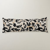 Abstraktes Bohemian-Afrika-Leopard-Muster Seitenschläferkissen (Rückseite)