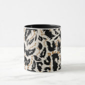 Abstraktes Bohemian-Afrika-Leopard-Muster  Tasse (Zentrum)