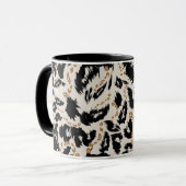Abstraktes Bohemian-Afrika-Leopard-Muster  Tasse (Vorderseite Links)