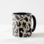 Abstraktes Bohemian-Afrika-Leopard-Muster  Tasse (VorderseiteRechts)