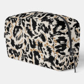 Abstraktes Bohemian-Afrika-Leopard-Muster  Waschbeutel (Rechte Ecke)