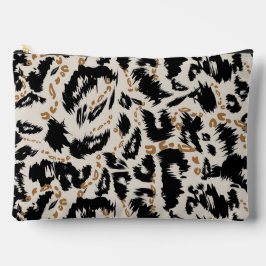 Abstraktes Bohemian-Afrika-Leopard-Muster  Zubehörtasche