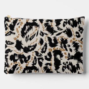 Abstraktes Bohemian-Afrika-Leopard-Muster Zubehörtasche