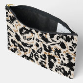 Abstraktes Bohemian-Afrika-Leopard-Muster Zubehörtasche (Offen)