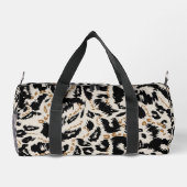 Abstraktes Bohemian-Afrika-Leopardenmuster Duffle Bag (Rückseite)