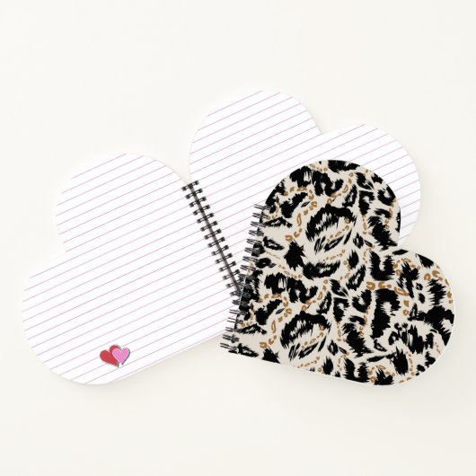 Abstraktes Bohemian-Afrika-Leopardenmuster  Notizblock (Innenseite)